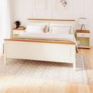 Conjunto Dormitório 1 Cama King 2 Mesas de Cabeceira Ananda CabeCasa MadeiraOriginals Bege/Imbuia/Offwhite Conjunto Dormitório 1 Cama King 2 Mesas de Cabeceira Ananda CabeCasa MadeiraOriginals Bege/Imbuia/Offwhite
