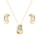 Conjunto Dourado Orgânico Madrepérola
