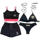 Conjunto Duo com Bojo + Biquíni estampas refletivas