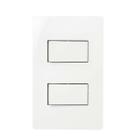 Conjunto duplo 1 Interruptor Simples + 1 Interruptor Paralelo Infiniti Branco Margirius