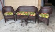 Conjunto E Sofá Poltronas Fibra Sintética Varanda Sala Espaço Gourmet Varanda Fibras