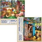 Conjunto econômico de quebra-cabeças Bits and Pieces 500 peças x2