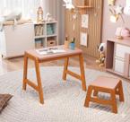 Conjunto Educativo Mesa Rose Banqueta Encanto Atividades Brincadeira Montessoriano