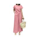 Conjunto Elegante De Calças De Verão Para Mulheres, Blusa De Manga Curta E Calças, 2 Peças, Conjunto Conjunto Elegante De Calças De Verão Para Mulheres, Blusa De Manga Curta E Calças, 2 Peças, Conjunto