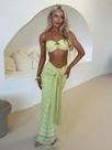 Conjunto Elegante Feminino De 2 Peças Sexy Transparente Com Camadas Estilo Y2K, Top Cropped Tipo