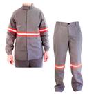 Conjunto eletricista cinza c/faixas laranja ca 49169/ 49171 commanders