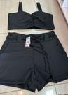 Conjunto em elanca short e cropped Conjunto em elanca short e cropped