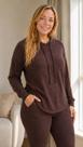 Conjunto Em Lânzinha Plus Size Calça Blusa Manga Longa 2 PÇ Tamanho:GGCor:Marrom