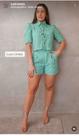 Conjunto em linho estiloso cor verde