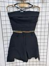 Conjunto em linho preto