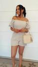 Conjunto em linho risca de giz Conjunto em linho risca de giz