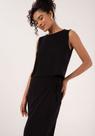 Conjunto Em Malha Blusa Sem Mangas e Saia Midi Lunender C0212