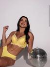 Conjunto em microfibra calcinha e sutiã com detalhes em renda cor amarelo P, M, G, GG