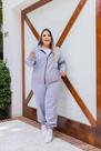 Conjunto Em Moletom Plus Size Calça E Blusa De Ziper E Capuz