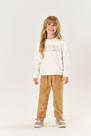 Conjunto em Pelo Girl - Marfim e Dourado