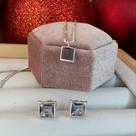 Conjunto em Prata 925 Colar 45cm e Brincos
