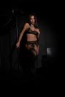 Conjunto em Tule Power sem Bojo com Aro, Meias e Liga