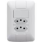 Conjunto Embutir Modular 2 Tomadas + 1 Interruptor Aria 20A