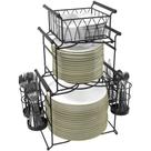 Conjunto empilhável Buffet Caddy Sorbus de 7 peças com prato e guardanapo