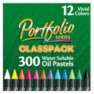 Conjunto Escolar de Pasteles de Óleo Crayola, 300 Unidades, 12 Cores, Solúveis em Água