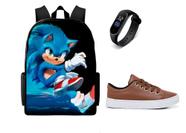 Conjunto Escolar Masculino Mochila Mais Tenis E Relogio Lançamento Top