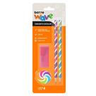 Conjunto Escolar Wave Bazze - Lápis, Apontador e Borracha (4 Peças)