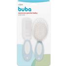 Conjunto Escova e Pente Baby Cerdas Macias AZul - Buba 12642
