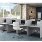 Conjunto Escritório 4 Peças 2 Mesas Estação de Trabalho e 2 Complementos de Mesa Espresso Móveis Cinza Conjunto Escritório 4 Peças 2 Mesas Estação de Trabalho e 2 Complementos de Mesa Espresso Móveis Cinza