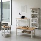 Conjunto Escritório 4 Peças com Escrivaninha, Estante, Mesa Lateral e Mesa de Centro Vanlla Yescasa. Conjunto Escritório 4 Peças com Escrivaninha, Estante, Mesa Lateral e Mesa de Centro Vanlla Yescasa.