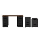 Conjunto Escritório Completo Hagen Nogal Preto