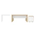 Conjunto Escritório Completo Walthamstow Carvalho Branco
