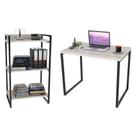 Conjunto Escritório Estilo Industrial Mesa 90cm e Estante 60cm 3 Prateleiras Prisma Snow - Mpozenato Conjunto Escritório Estilo Industrial Mesa 90cm e Estante 60cm 3 Prateleiras Prisma Snow - Mpozenato