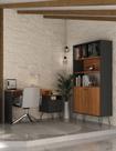 Conjunto Escritório Home: Escrivaninha 6088+ Estante 6195