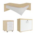Conjunto Escritório: Mesa 6208+ Balcão 6200+ Gaveteiro 6203