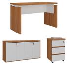 Conjunto Escritório: Mesa 6298+ Balcão 6292+ Gaveteiro 6296