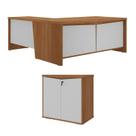 Conjunto Escritório: Mesa Chefia 6300 + Balcão 6352 Conjunto Escritório: Mesa Chefia 6300 + Balcão 6352