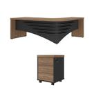 Conjunto Escritório: Mesa Diretor LE 6129 + Gaveteiro 6373 Conjunto Escritório: Mesa Diretor LE 6129 + Gaveteiro 6373