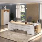 Conjunto Escritório: Mesa Presidente 6215 + Armário 6207 Conjunto Escritório: Mesa Presidente 6215 + Armário 6207