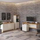 Conjunto Escritório Office 4 Peças Mesa Gaveteiro Armário Buffet Berlin - ViaNossa