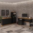 Conjunto Escritório Office 4 Peças Mesa Gaveteiro Armário Buffet Moscou Via Nossa