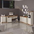 Conjunto Escritório Office Escrivaninha Balcões Gaveteiro Berlin - ViaNossa