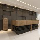 Conjunto Escritório Recepção 3 Peças com 2 Balcões em L Tamburato 147,7cm 1 Gaveteiro Conjunto Escritório Recepção 3 Peças com 2 Balcões em L Tamburato 147,7cm 1 Gaveteiro