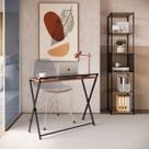 Conjunto Escritório Sala Estilo Industrial Mesa, Estante