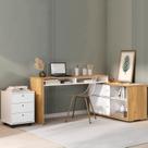 Conjunto Escrivaninha Flex 2 Portas com Gaveteiro New 3 Gavetas