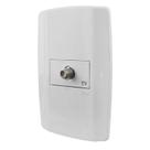 Conjunto Espelho 4x2 com Tomada para Antena de TV Horizontal Linha Slim Ilumi - 80633