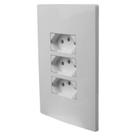 Conjunto Espelho Monobloco 4x2 com 3 Tomadas 10A 250V Linha i9 Ilumi - 94123