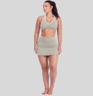 Conjunto Esportivo Feminino Top Drapeado Short Saia Mini
