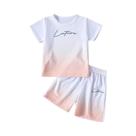 Conjunto Esportivo Infantil De Verão Com Secagem Rápida Em Cores Gradientes Para Meninos E Meninas, Conjunto Esportivo Infantil De Verão Com Secagem Rápida Em Cores Gradientes Para Meninos E Meninas,