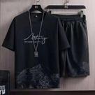 Conjunto Esportivo Masculino De Seda Gelada: Moletom E Calça Estampados Para Corrida, Basquete E Conjunto Esportivo Masculino De Seda Gelada: Moletom E Calça Estampados Para Corrida, Basquete E