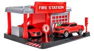 Conjunto - Estacao Corpo de Bombeiro - Play City - Com 02 Carros - 580 BSTOYS - Bs Toys
